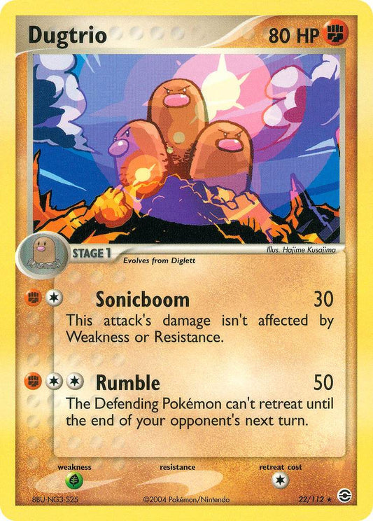Dugtrio 22/112 Non-Holo Rare - MissingNo.