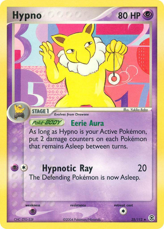 Hypno 25/112 Reverse Rare - MissingNo.