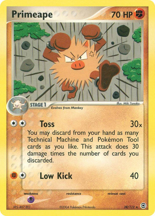 Primeape 28/112 Reverse Rare - MissingNo.