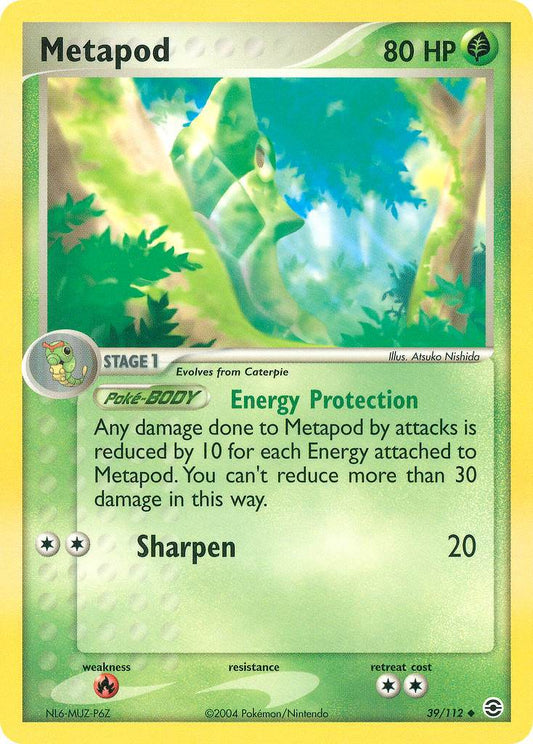 Metapod 39/112 Reverse Uncommon - MissingNo.