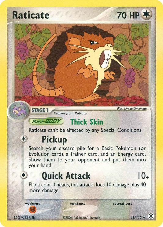 Raticate 48/112 Reverse Uncommon - MissingNo.