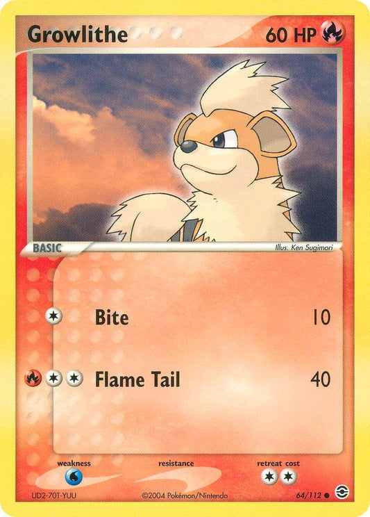 Growlithe 64/112 Reverse Common - MissingNo.
