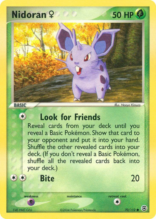 Nidoran F 70/112 Reverse Common - MissingNo.