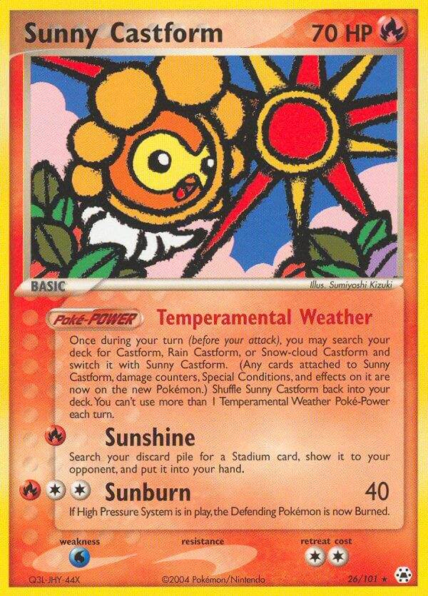 Sunny Castform 26/101 Reverse Rare - MissingNo.