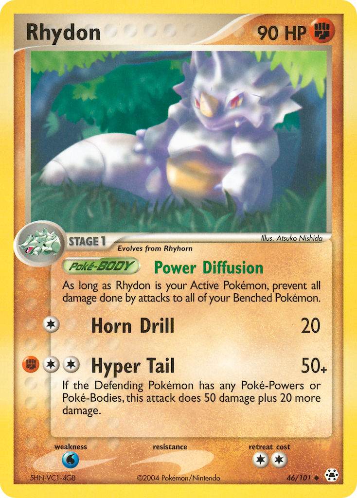 Rhydon 46/101 Reverse Uncommon - MissingNo.