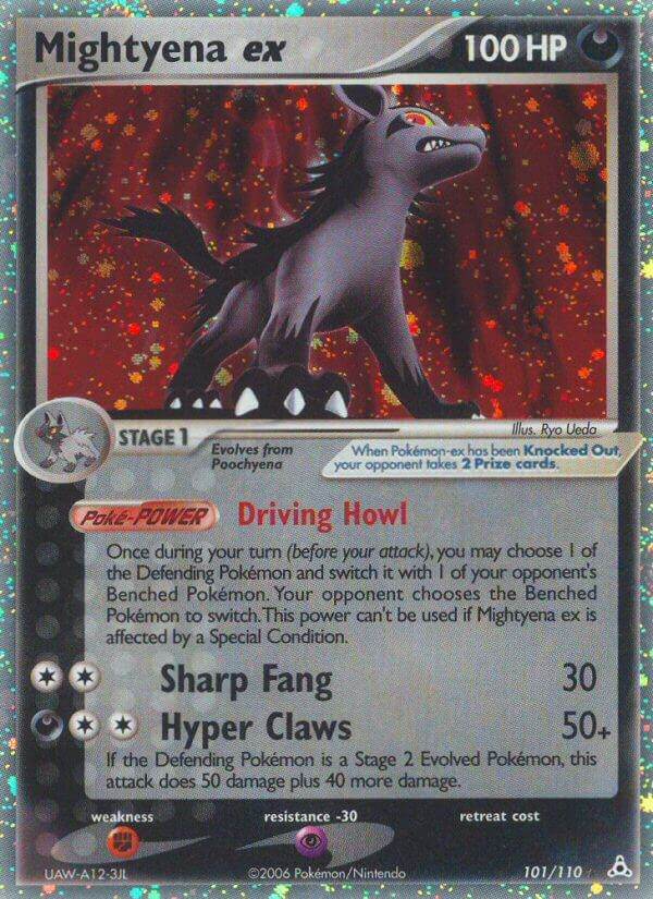 Mightyena ex 101/110 Holo Rare ex - MissingNo.
