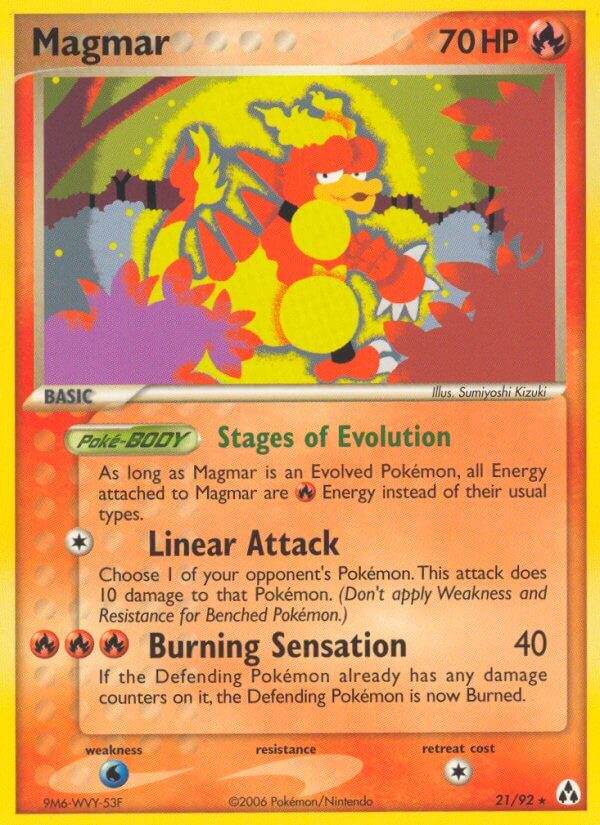 Magmar 21/92 Reverse Rare - MissingNo.