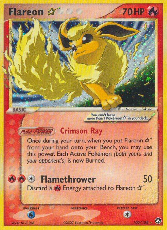 Flareon ? 100/108 Holo Rare Gold Star - MissingNo.