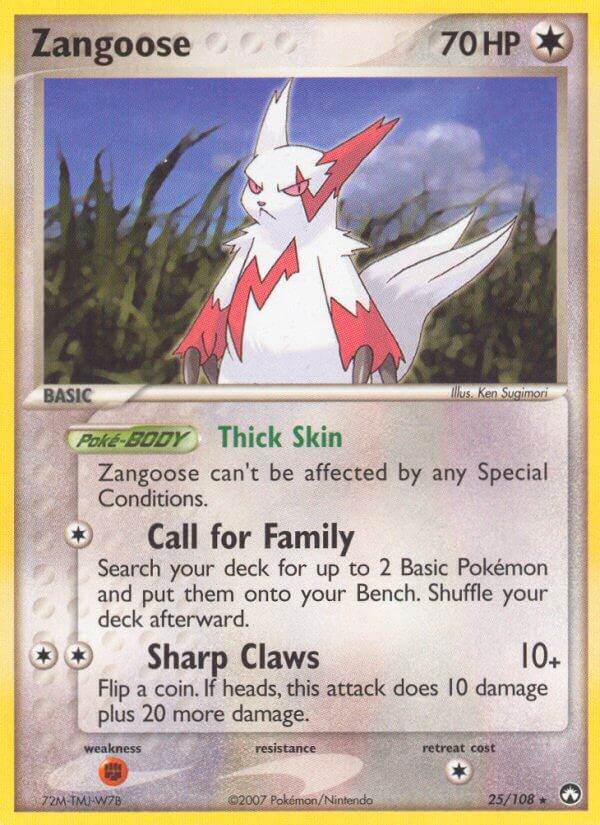 Zangoose 25/108 Reverse Rare - MissingNo.