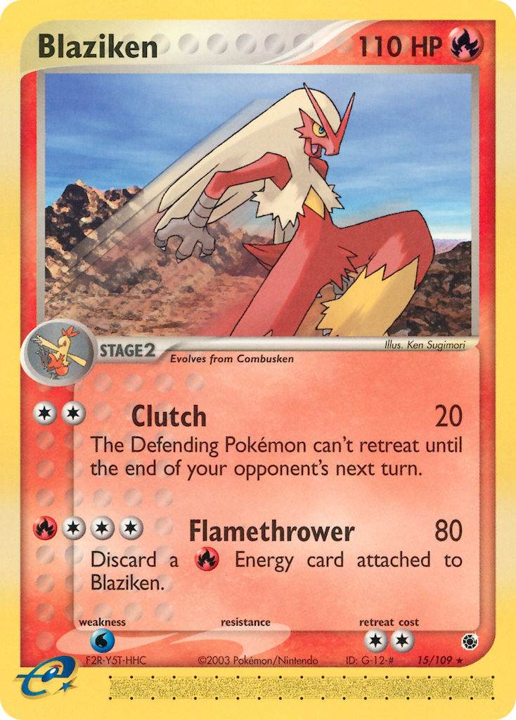 Blaziken 15/109 Reverse Rare - MissingNo.