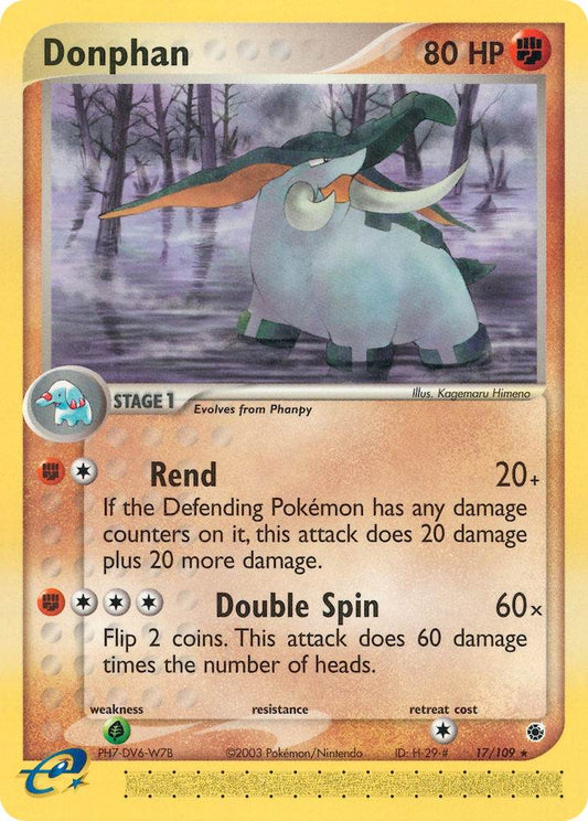 Donphan 17/109 Reverse Rare - MissingNo.