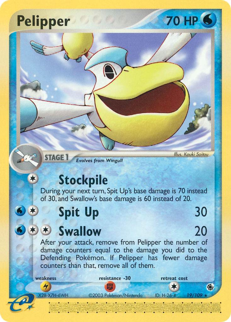 Pelipper 19/109 Non-Holo Rare - MissingNo.
