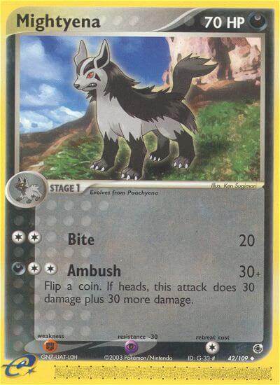 Mightyena 42/109 Reverse Uncommon - MissingNo.