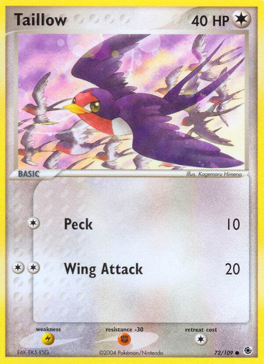 Taillow 72/109 Reverse Common - MissingNo.