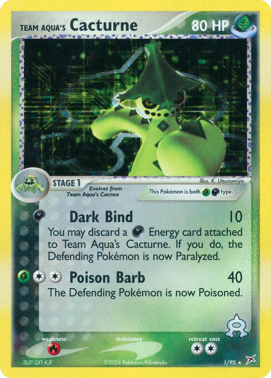 Team Aqua's Cacturne 1/95 Holo Rare - MissingNo.