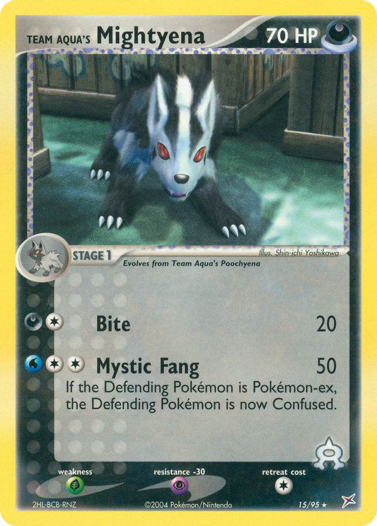 Team Aqua's Mightyena 15/95 Reverse Rare - MissingNo.