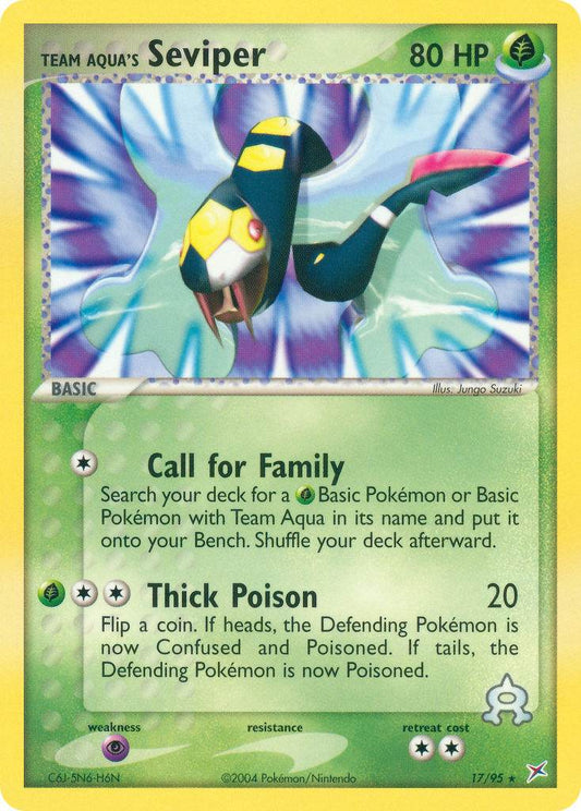 Team Aqua's Seviper 17/95 Reverse Rare - MissingNo.