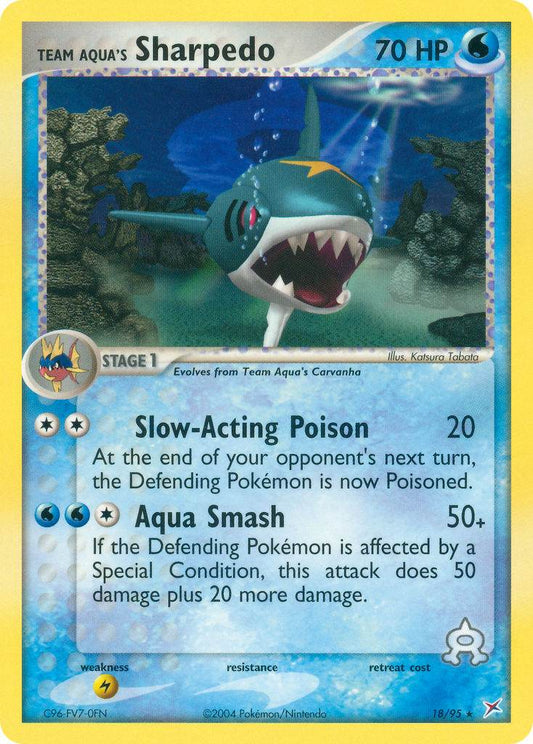 Team Aqua's Sharpedo 18/95 Reverse Rare - MissingNo.