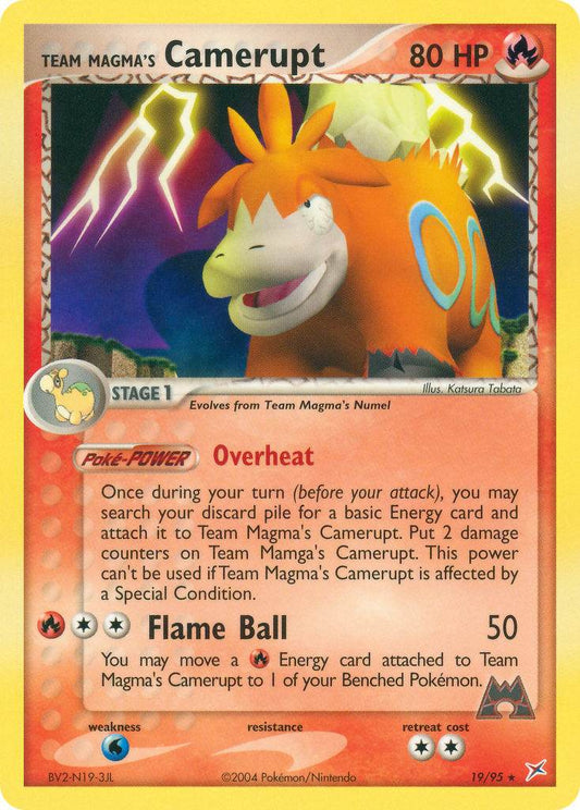 Team Magma's Camerupt 19/95 Reverse Rare - MissingNo.