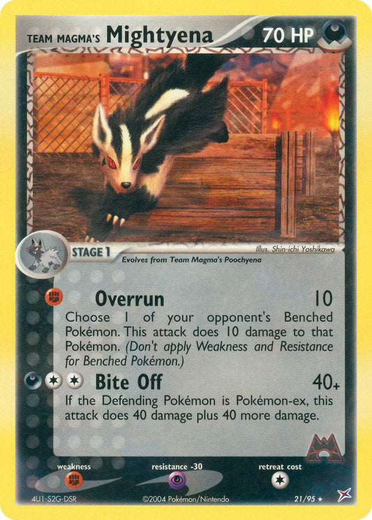 Team Magma's Mightyena 21/95 Non-Holo Rare - MissingNo.