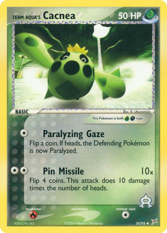 Team Aqua's Cacnea 24/95 Prerelease Stamp Promo - MissingNo.
