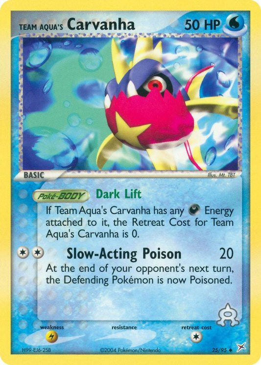 Team Aqua's Carvanha 25/95 Uncommon - MissingNo.