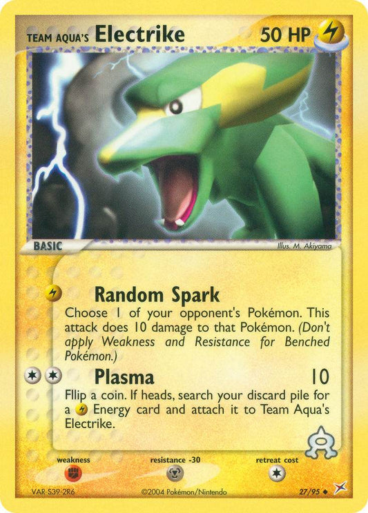 Team Aqua's Electrike 27/95 Reverse Uncommon - MissingNo.