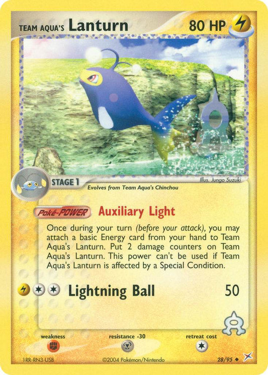 Team Aqua's Lanturn 28/95 Reverse Uncommon - MissingNo.