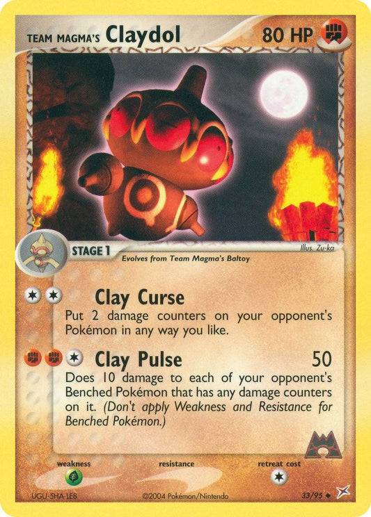 Team Magma's Claydol 33/95 Reverse Uncommon - MissingNo.