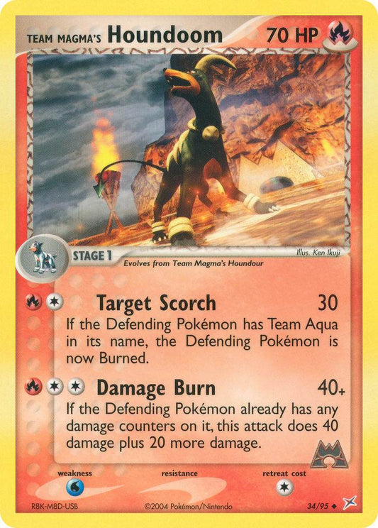Team Magma's Houndoom 34/95 Reverse Uncommon - MissingNo.