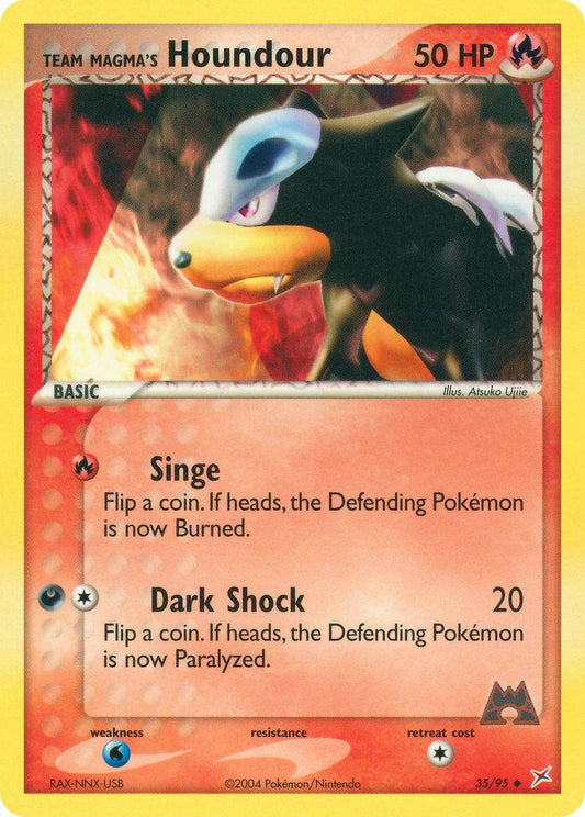 Team Magma's Houndour 35/95 Reverse Uncommon - MissingNo.
