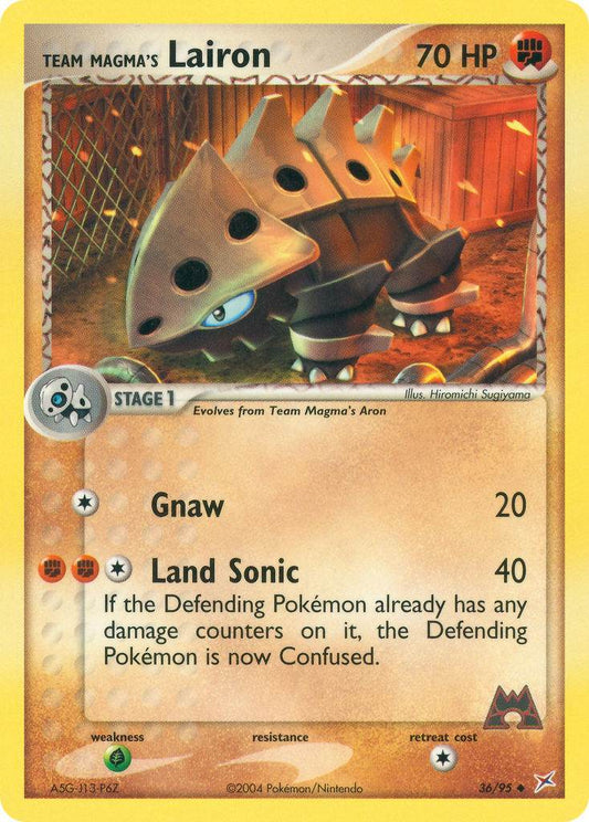 Team Magma's Lairon 36/95 Reverse Uncommon - MissingNo.