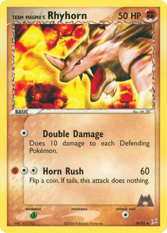 Team Magma's Rhydon 38/95 Reverse Uncommon - MissingNo.