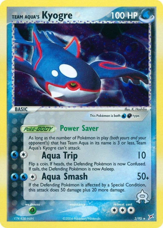 Team Aqua's Kyogre 3/95 Reverse Rare - MissingNo.