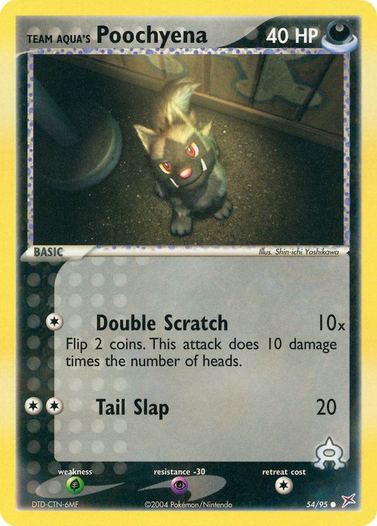 Team Aqua's Poochyena 54/95 Reverse Common - MissingNo.