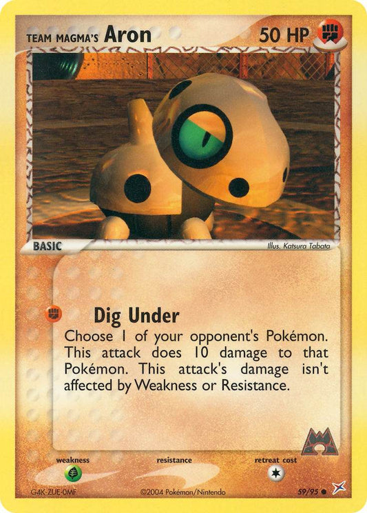 Team Magma's Aron 59/95 Common - MissingNo.
