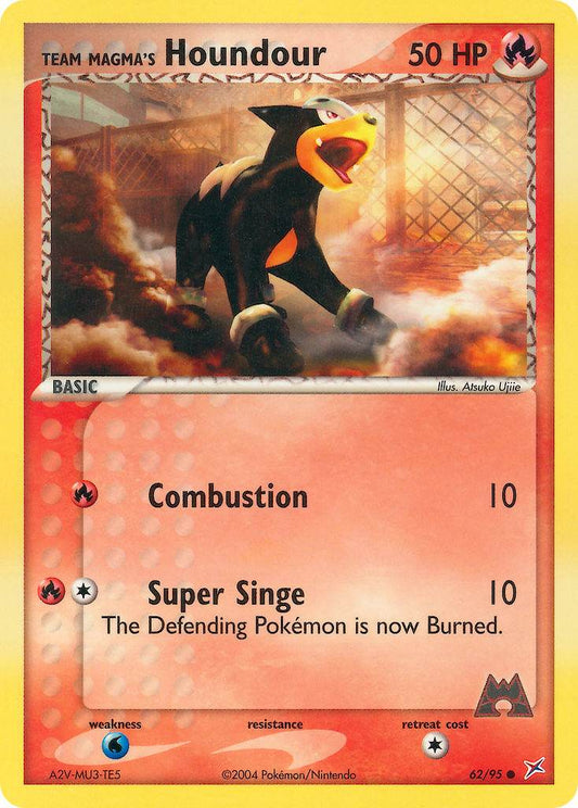 Team Magma's Houndour 62/95 Reverse Common - MissingNo.