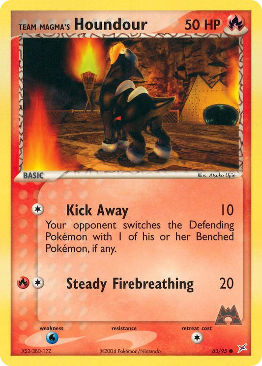 Team Magma's Houndour 63/95 Reverse Common - MissingNo.