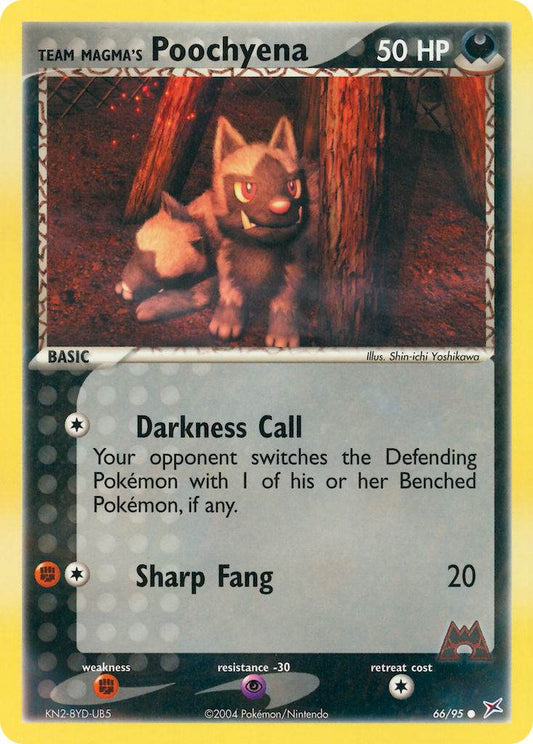 Team Magma's Poochyena 66/95 Common - MissingNo.