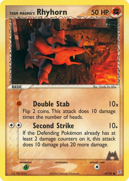 Team Magma's Rhyhorn 67/95 Common - MissingNo.