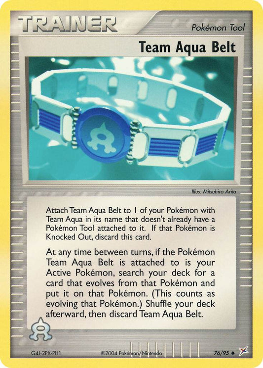 Team Aqua Belt 76/95 Reverse Uncommon - MissingNo.