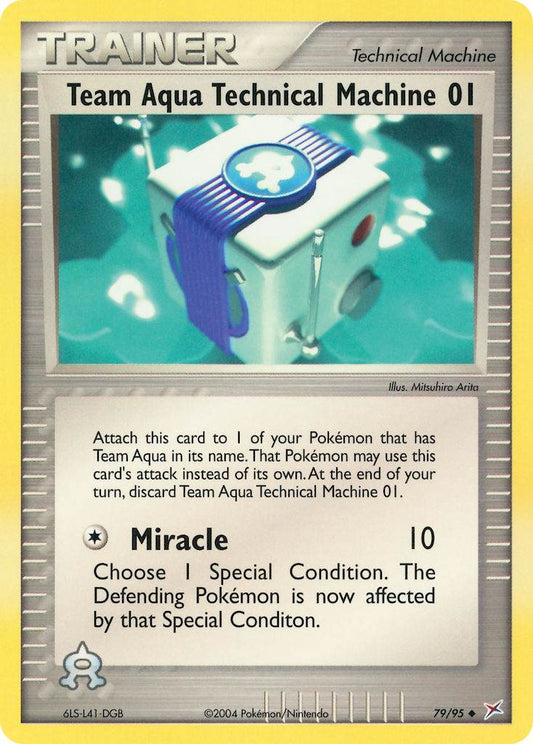 Team Aqua Technical Machine 01 79/95 Reverse Uncommon - MissingNo.