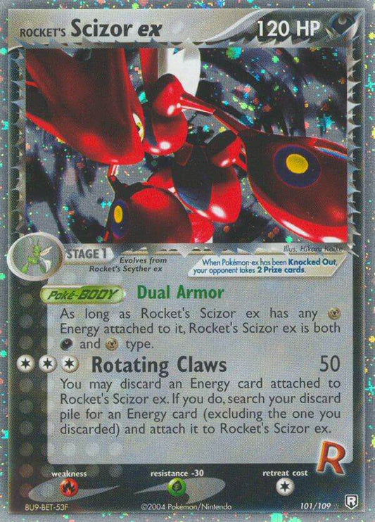 Rocket's Scizor ex 101/109 Holo Rare ex - MissingNo.