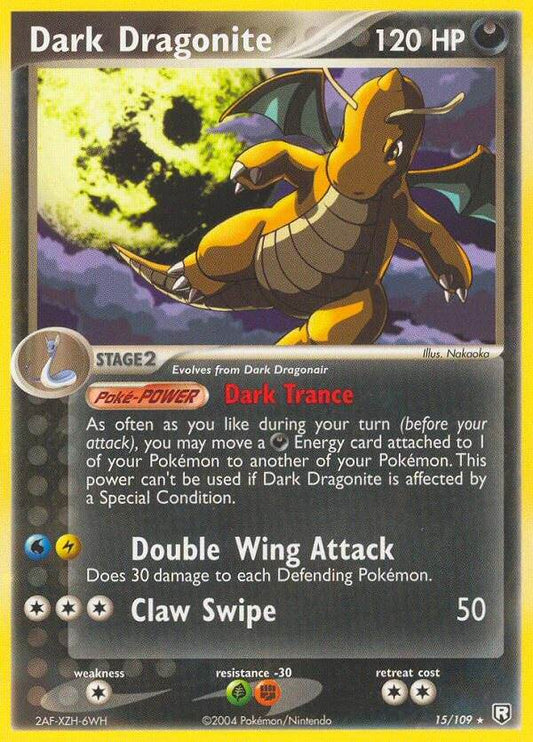 Dark Dragonite 15/109 Reverse Rare - MissingNo.