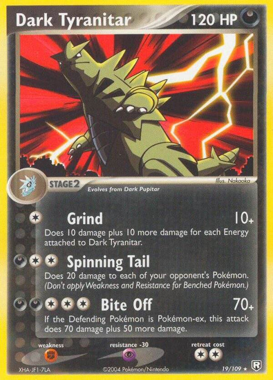 Dark Tyranitar 19/109 Reverse Rare - MissingNo.