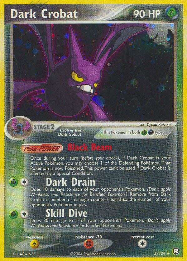 Dark Crobat 3/109 Holo Rare - MissingNo.
