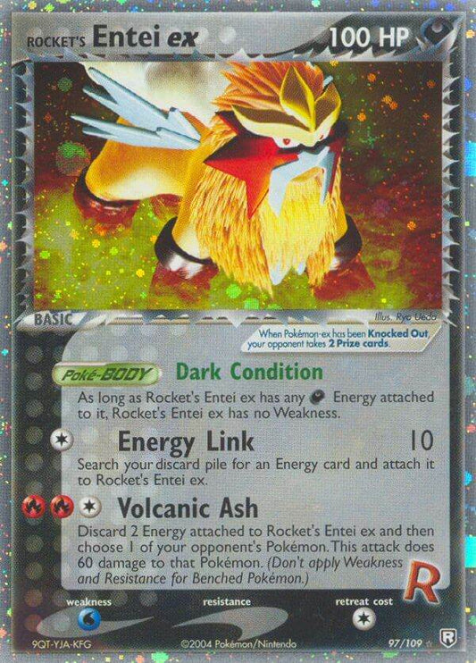 Rocket's Entei ex 97/109 Holo Rare ex - MissingNo.
