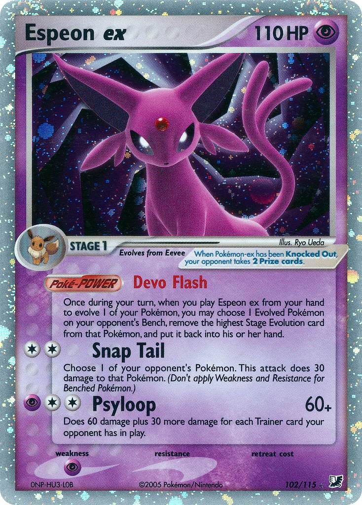 Espeon ex 102/115 Holo Rare ex - MissingNo.