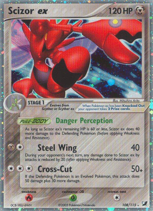 Scizor ex 108/115 Holo Rare ex - MissingNo.