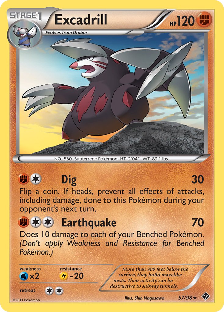 Excadrill 57/98 Reverse Rare - MissingNo.